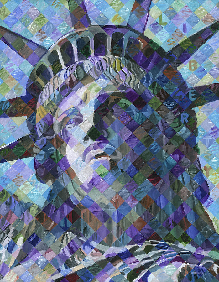 Statue Of Liberty Painting - Lady Liberty by Randal Huiskens