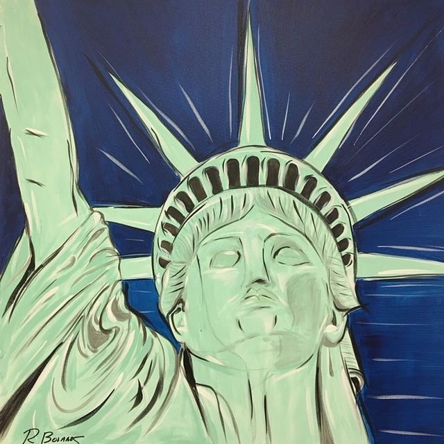 Lady Liberty Painting by Rob Bolanos