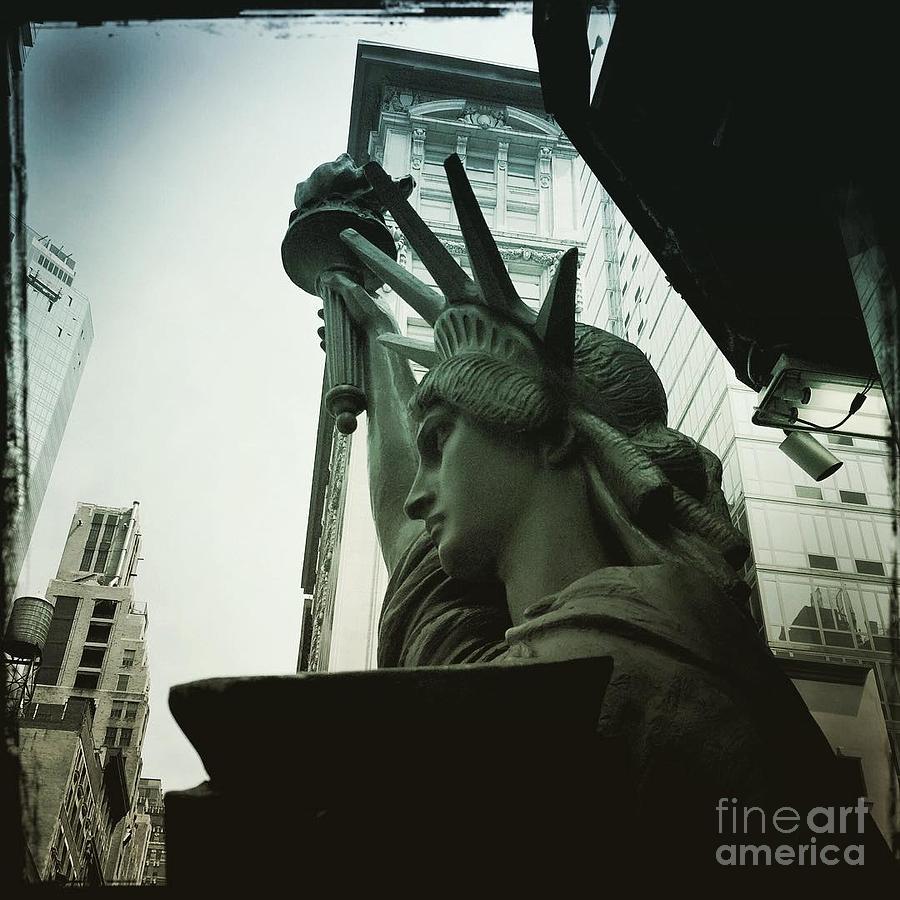Statue Of Liberty Photograph - Lady Liberty Takes Midtown by Miriam Danar