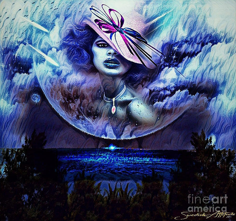 Lady Moon Light Digital Art