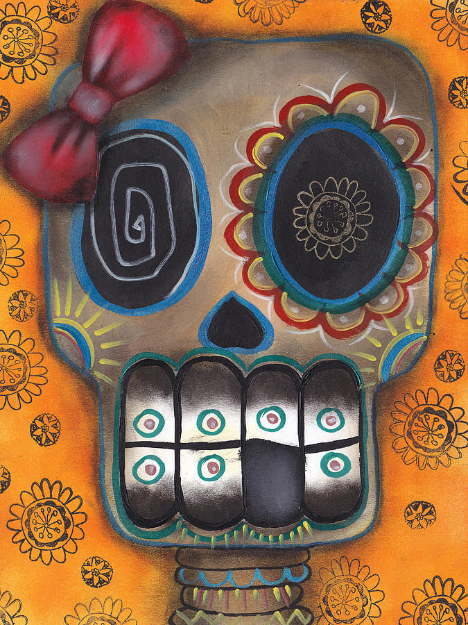 Lady Muerte Painting by Abril Andrade