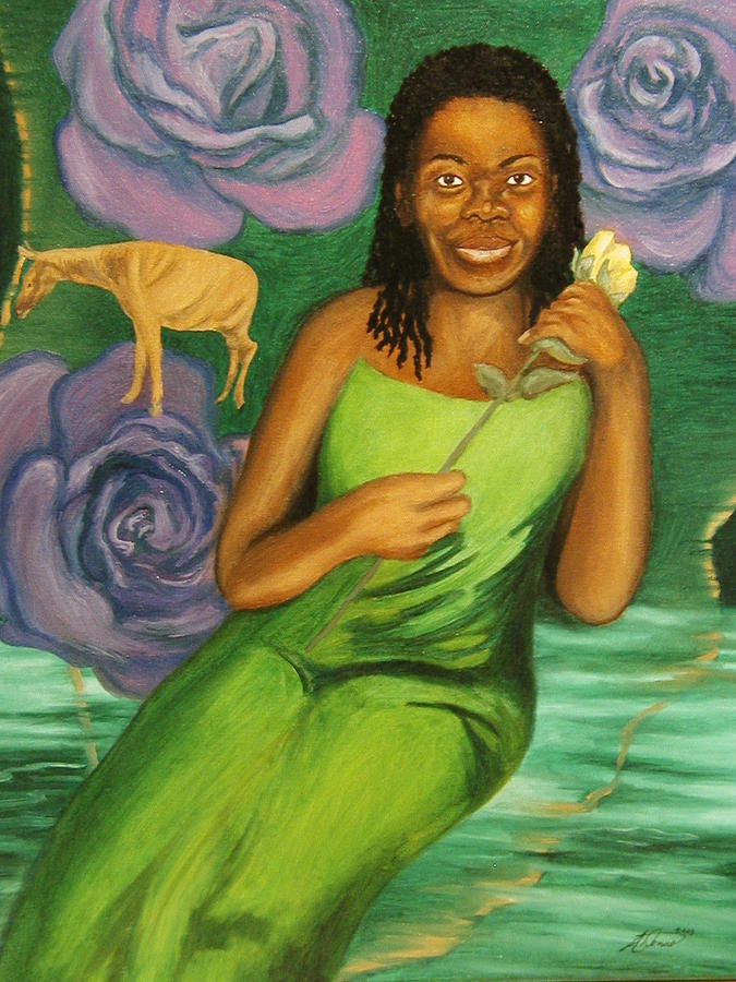 Portrait Painting - Lady of Congo by Angelo Thomas