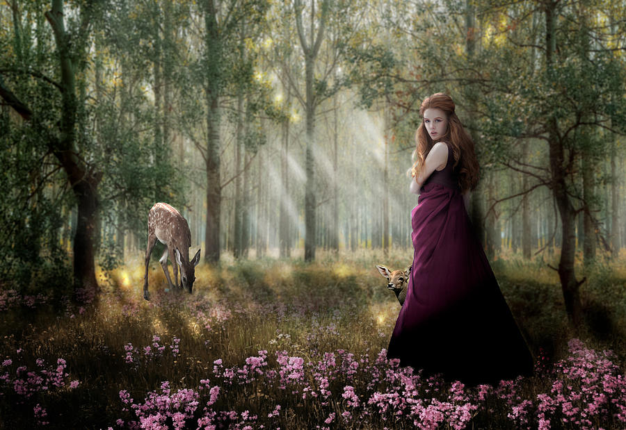 Lady of the Forest Digital Art by Elisabeth Popp Sambleben - Fine Art ...