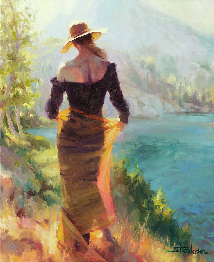 Woman Painting - Lady of the Lake by Steve Henderson