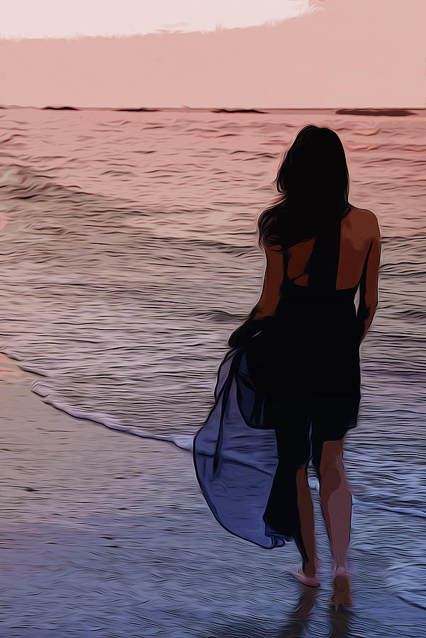 Lady of the Silent Water Painting by AM FineArtPrints