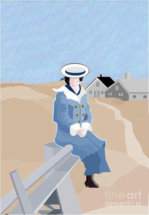 Lady On The Beach Digital Art by Jean Miller Fine Art America