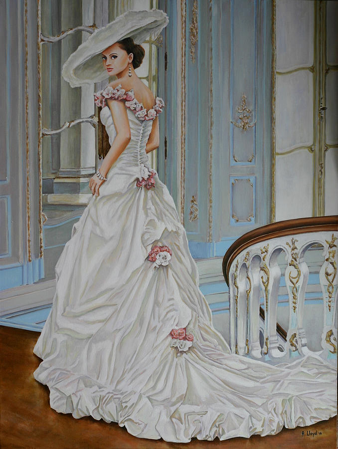 Lady on the Staircase Painting by Andy Lloyd
