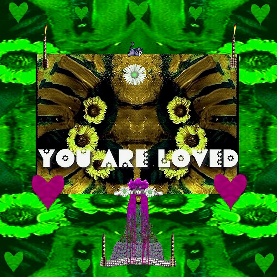 Lady Panda Says You Are Loved Mixed Media