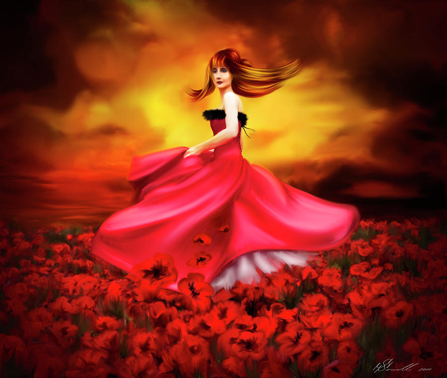 Flower Digital Art - Lady Poppy by Svetlana Sewell