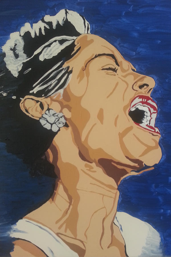 Lady Sings The Blues Painting by Rachel Natalie Rawlins