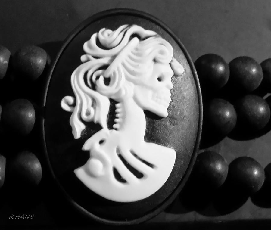 Black And White Photograph - Lady Skull Cameo by Rob Hans