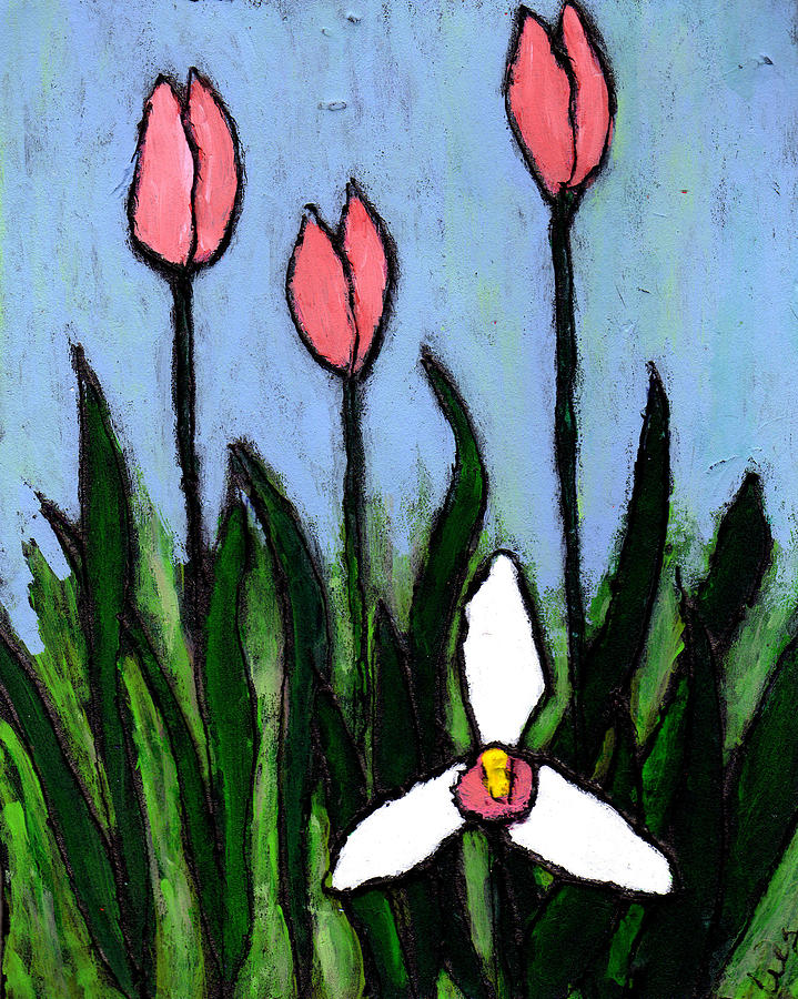 Lady Slipper and Court Painting by Wayne Potrafka
