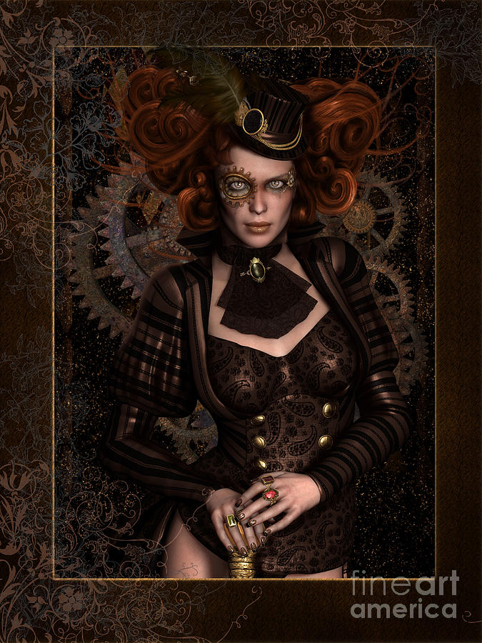 Lady Steampunk Digital Art by Shanina Conway