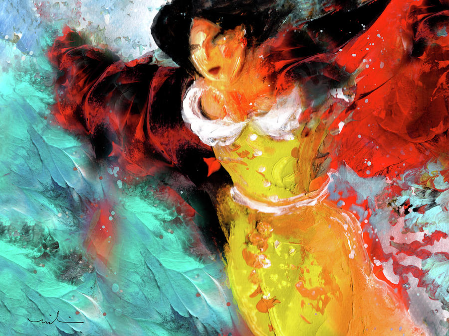 Lady Sybil Fleeing From Downton Abbey Painting by Miki De Goodaboom