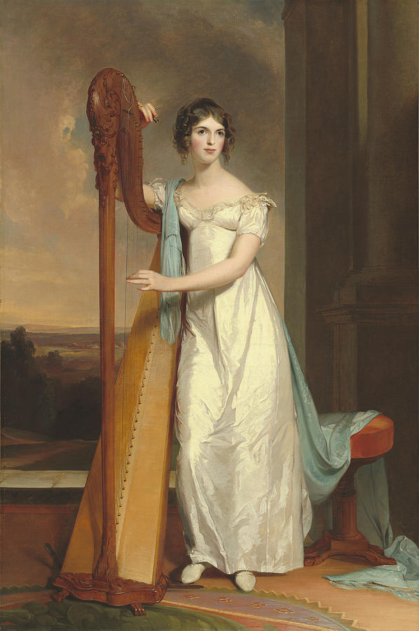 Lady With A Harp Painting by Thomas Sully