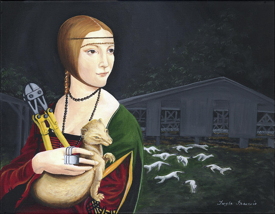 Lady with a Liberated Ermine Painting by Twyla Francois - Fine Art America
