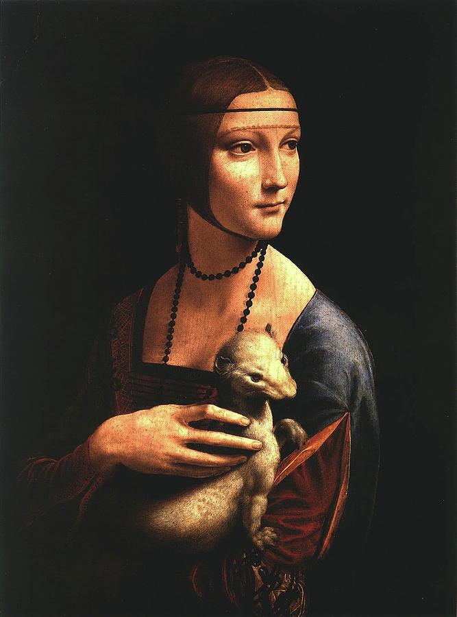 Lady with an Ermine Portrait of Cecilia Gallerani circa 1490 Photograph by David Lee Guss