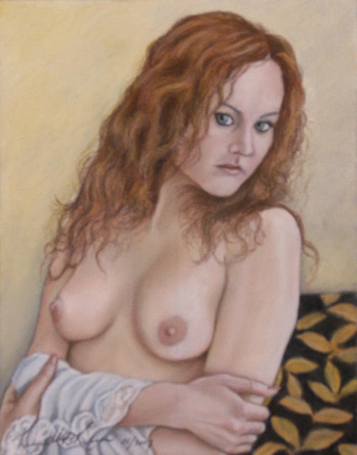 Nude Painting - Lady with Red Hair by Kenneth Kelsoe