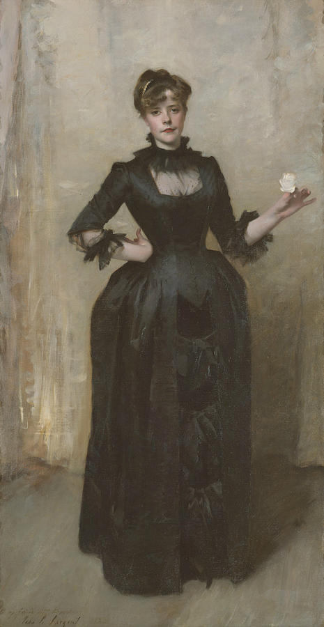 Lady with the Rose  Painting by John Singer Sargent
