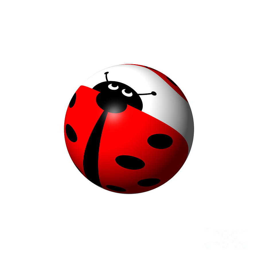 Ladybug Globe Digital Art by Henrik Lehnerer