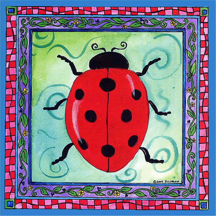 Ladybug Painting by Pamela  Corwin