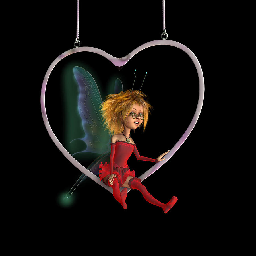 Laerinu the Love Fairy  Digital Art by John Junek