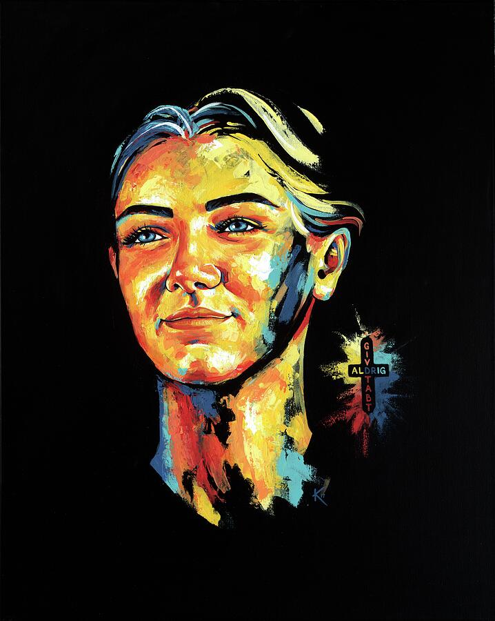 Portrait Painting - Laerke by Konni Jensen