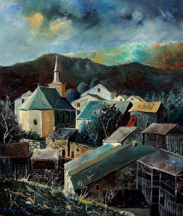 Laforet village  Painting by Pol Ledent