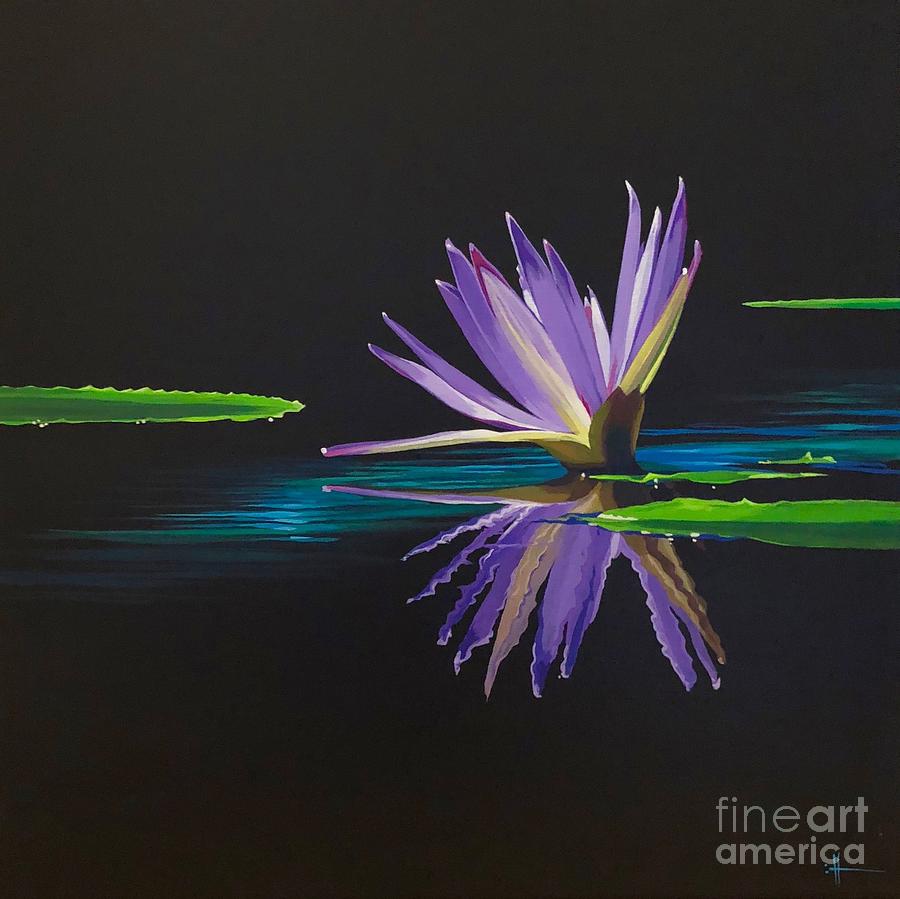 Waterlily Painting - Lagan Love by Hunter Jay Waterlily Painting - Lagan Love by Hunter Jay