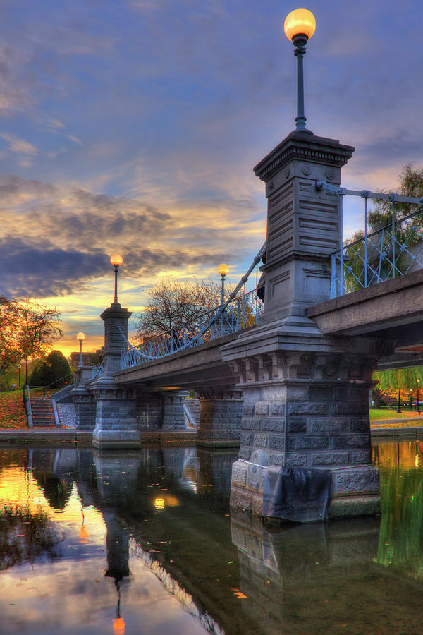 Lagoon Bridge - Boston Public Garden Photograph by Joann Vitali