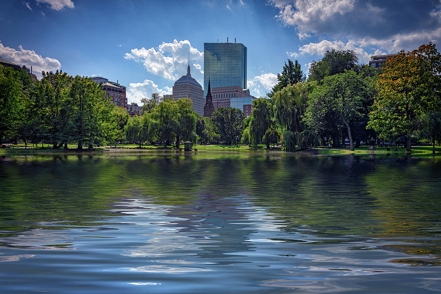 Boston Photograph - Lagoon in Boston Public Garden by Rick Berk