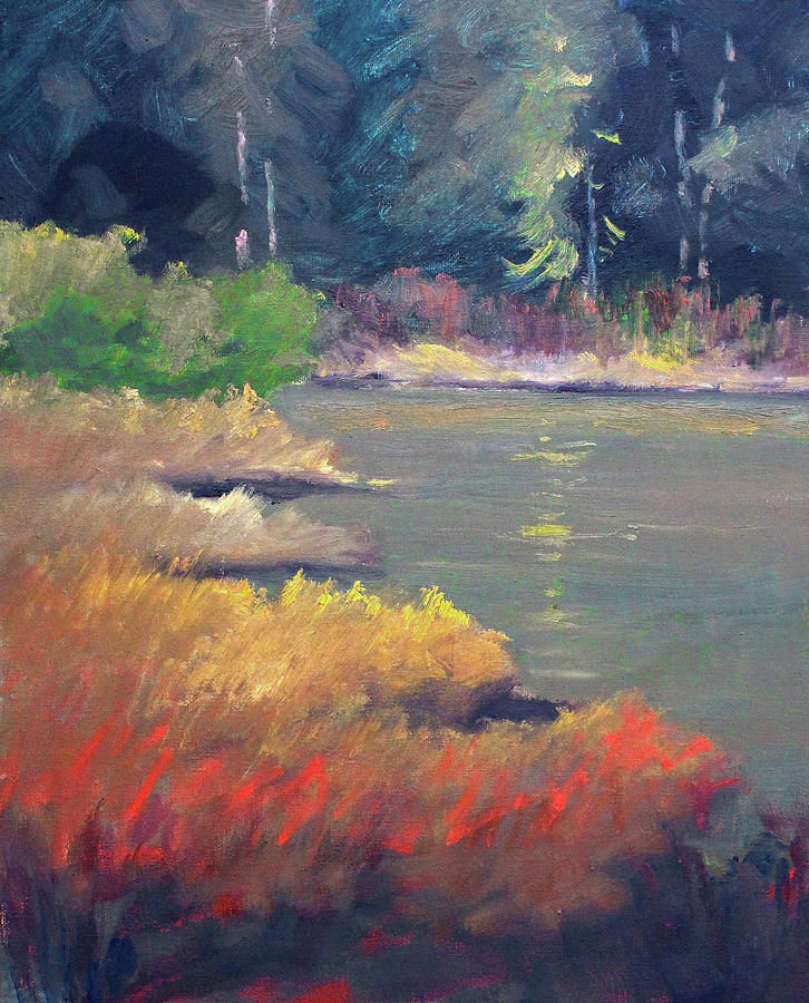 Landscape Painting - Lagoon by Nancy Merkle