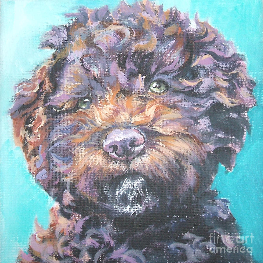 Lagotto Romagnolo Painting by Lee Ann Shepard