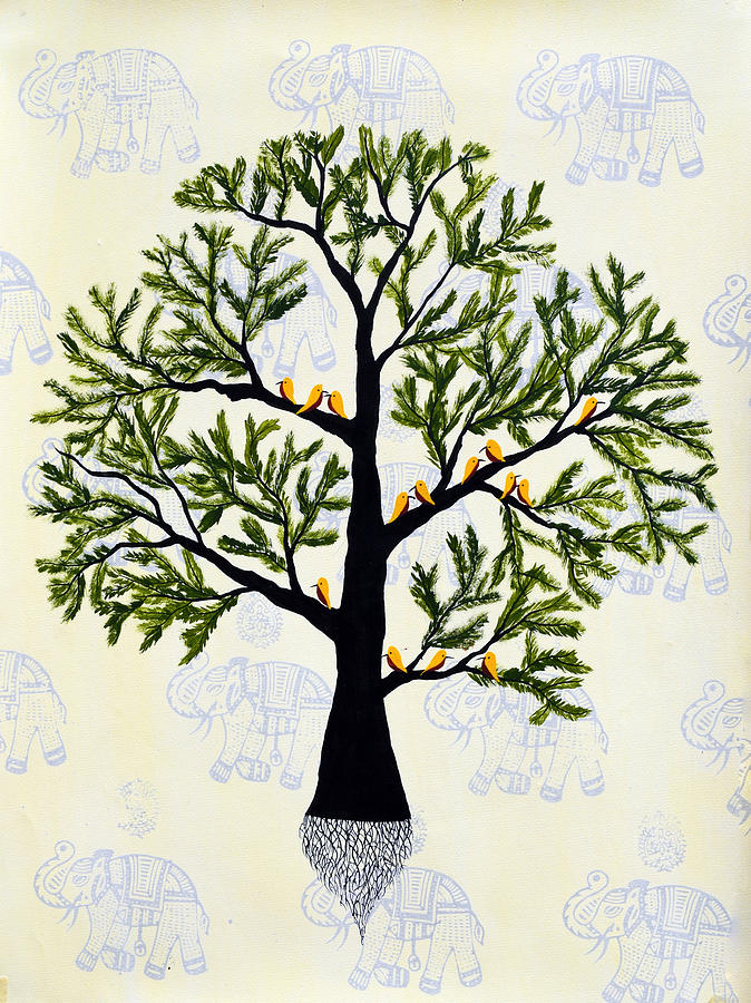 Tree Painting - Lagpravya by Sumit Mehndiratta