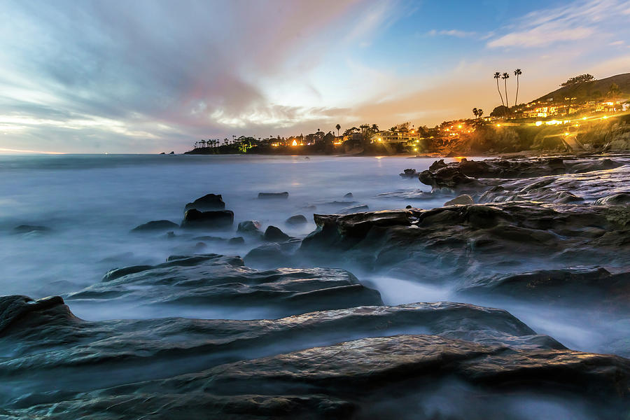 Laguna Beach After Dark Photograph by Cliff Wassmann