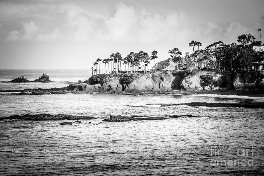 Laguna Beach California Black And White Picture Photograph