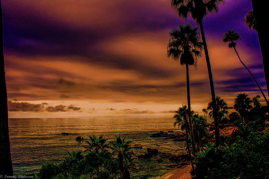 Sunset Photograph - Laguna Beach End of the Day by Tommy Anderson