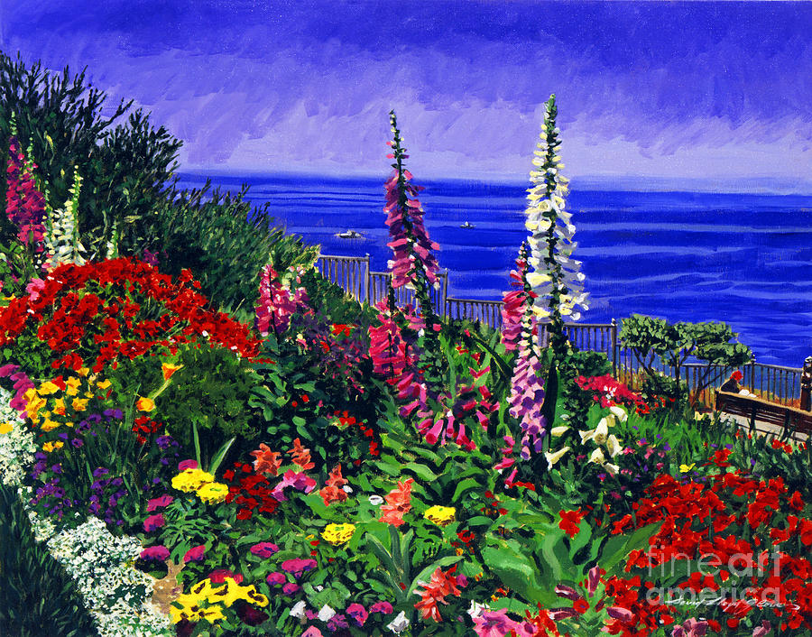Garden Painting - Laguna Niguel Garden by David Lloyd Glover