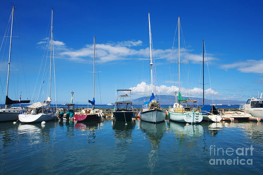 Lahaina in Blue Photograph by Ron Dahlquist - Printscapes