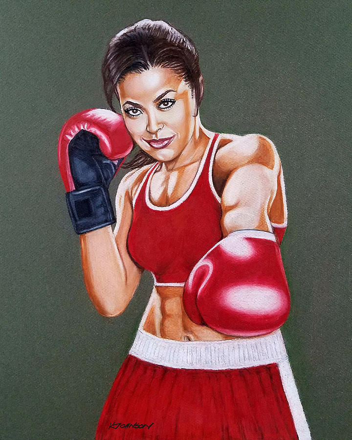 Laila Ali Drawing by Kevin Johnson Art