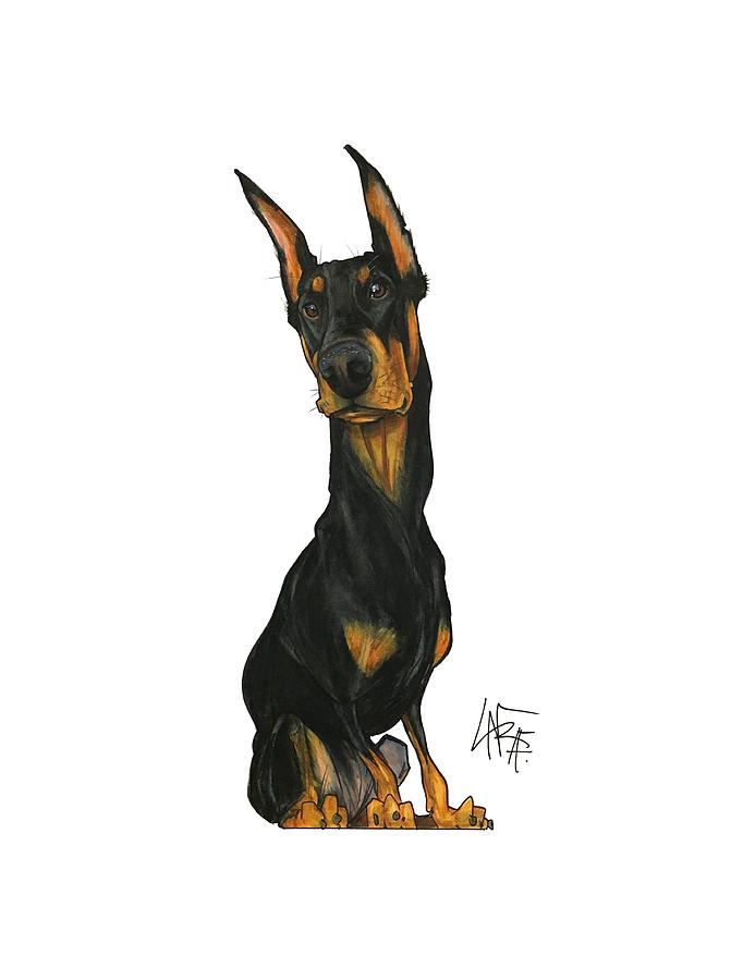 Pet Portrait Drawing - Lainhart 3200 by John LaFree