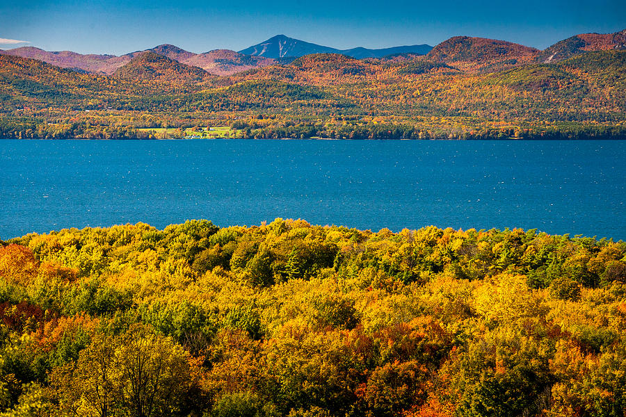 Autumn Photograph - Lak Champlain in Autumn by Robert Davis Autumn Photograph - Lak Champlain in Autumn by Robert Davis