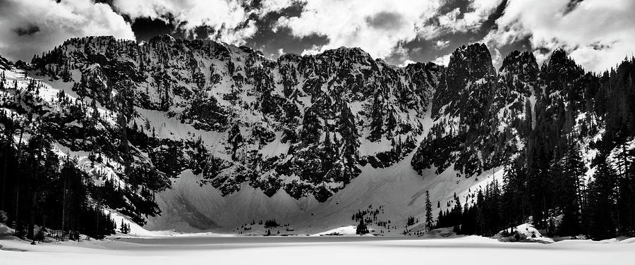 Nature Photograph - Lake 22 Winter Black and White by Pelo Blanco Photo