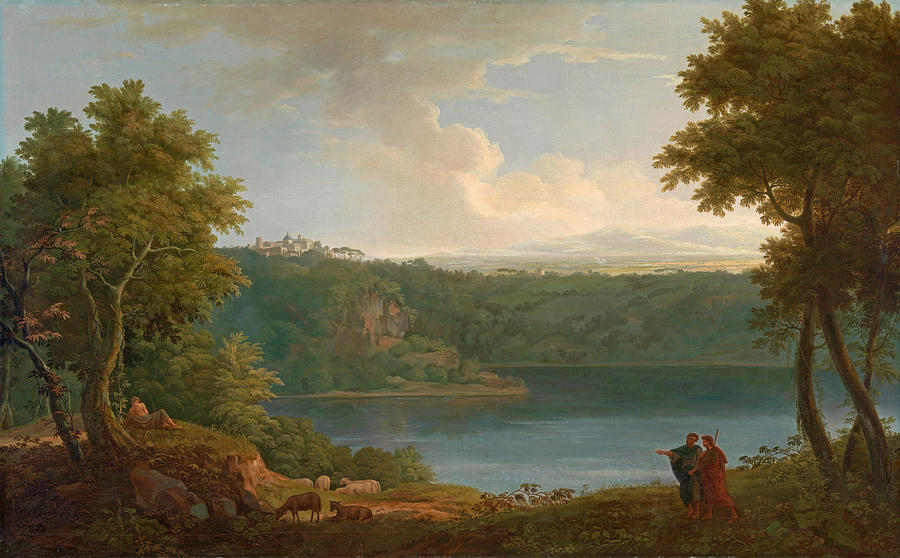 Lake Albano Painting by George Lambert