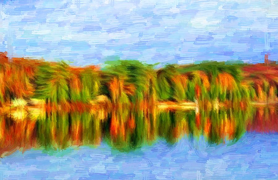 Lake and Foliage Digital Art by Caito Junqueira