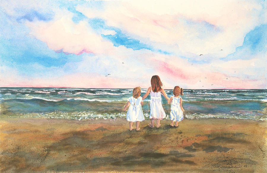 Lake Angels Painting by Sandra Strohschein