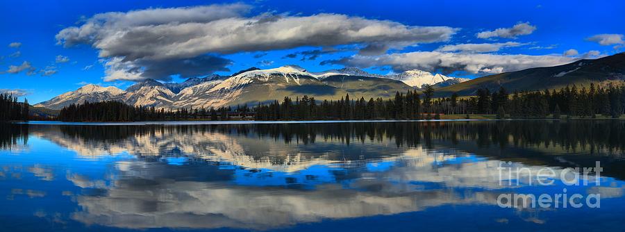 Lake Beauvert Panorama Photograph by Adam Jewell