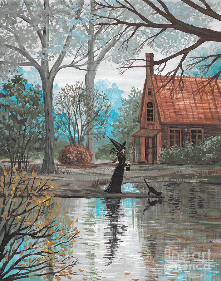 Lake Bewitched Painting by Margaryta Yermolayeva