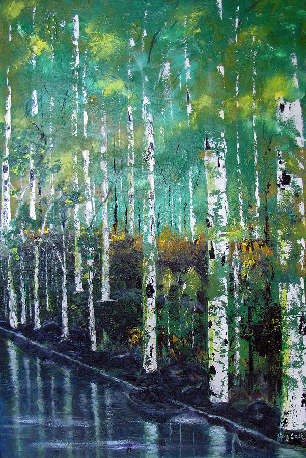 Waterfalls Painting - Lake Birch by Gary Smith