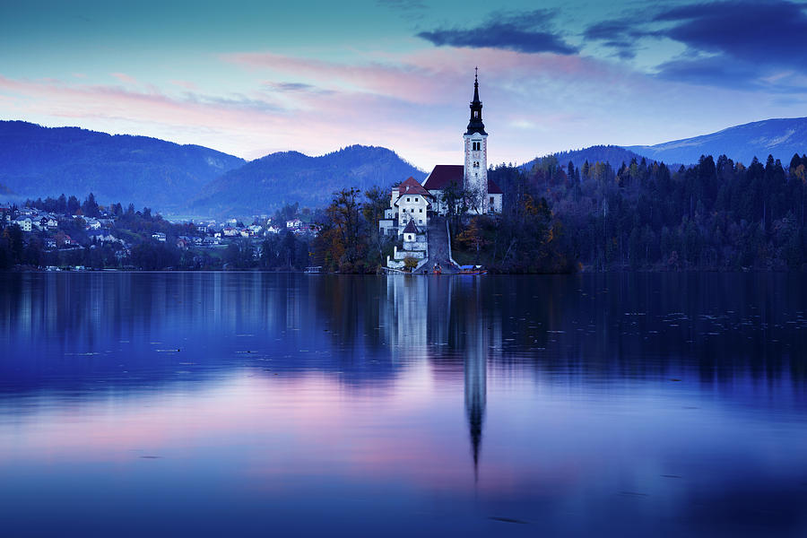Lake Bled and the Island church Photograph by Ian Middleton